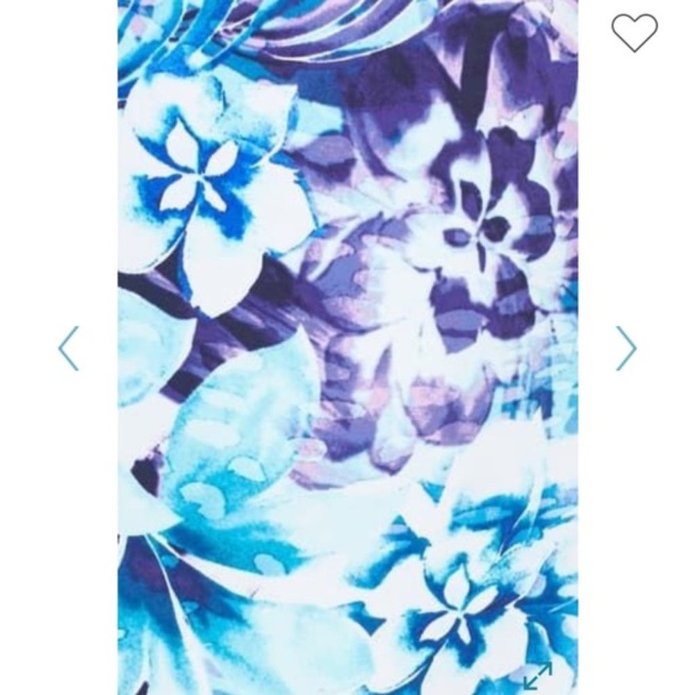 Tommy Bahama Island Sculpt V-neck Blue & Purple Floral One-Piece Swimsuit🩱Sz 10 - Picture 6 of 15